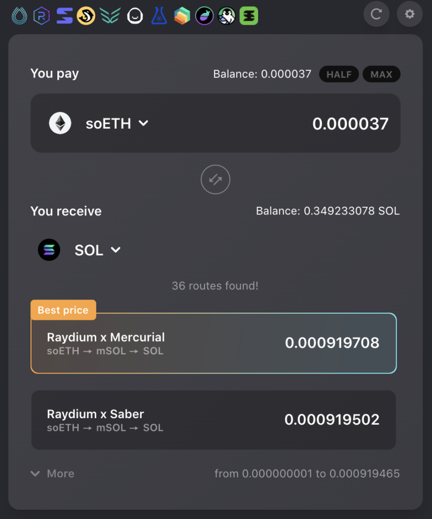 swap jupiter Ethereum Solana
